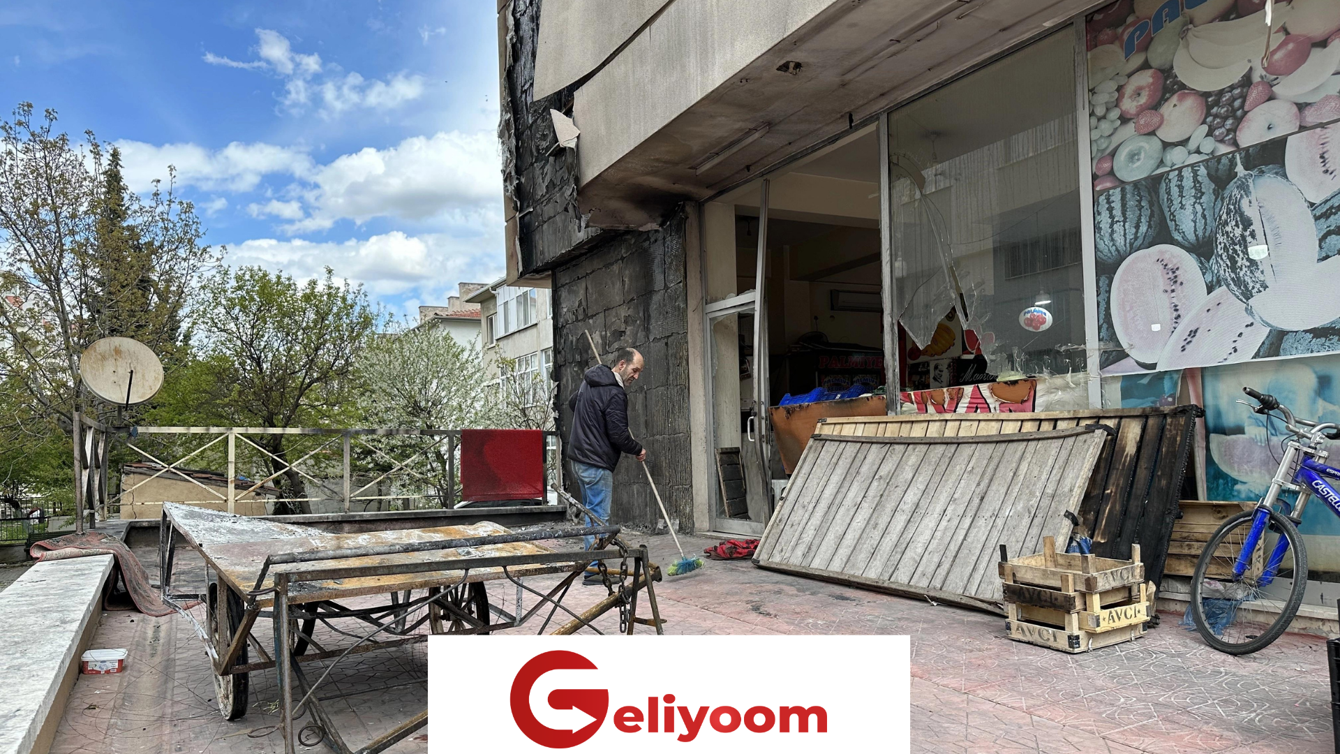Eskişehir’de Manav Dükkanında 40 Bin Liralık Hasar Kundaklama Şüphesi